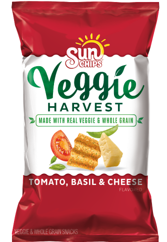 SUNCHIPS® Veggie Harvest Tomato, Basil & Cheese Flavored Veggie & Whole Grain Snacks